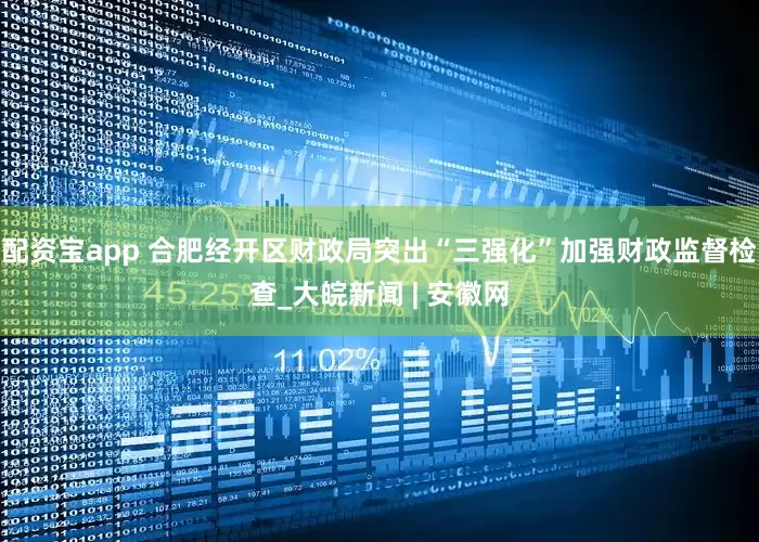 配资宝app 合肥经开区财政局突出“三强化”加强财政监督检查_大皖新闻 | 安徽网
